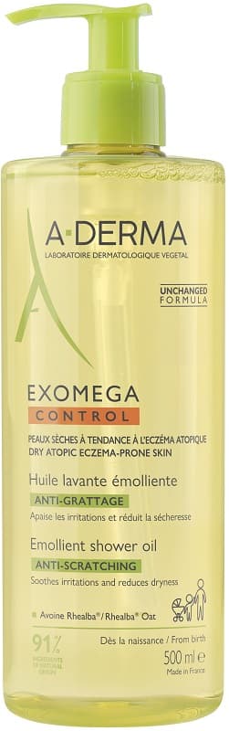 A-Derma Exomega Control Olio Lavante Emolliente Anti-Grattage 500ml
