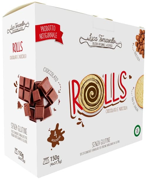 Luca Tomasello Merendina Rolls Cioccolato Nocciola 150g