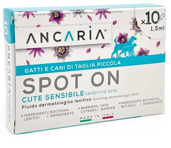 Ancaria Spot-on Gatti e Cani Taglia Piccola 10 Pipette x 1,5ml