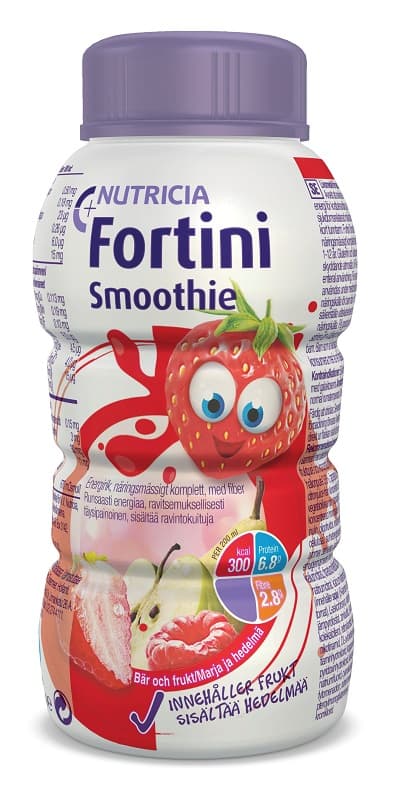 Nutricia Fortini Smoothie Multi Fibre Integratore Alimentare Gusto Frutti Rossi 200Ml