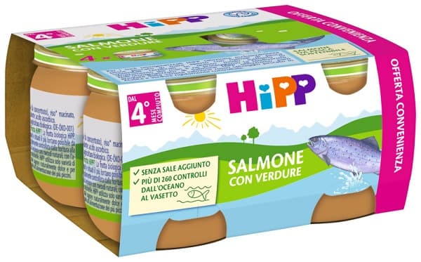OMO HIPP Salmone/Verdure 4x80g