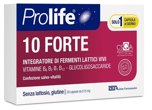 Prolife 10 Forte Integratore di Fermenti lattici 20 Capsule