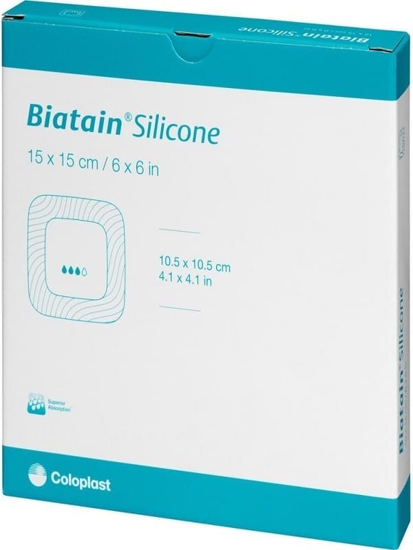 Coloplast Biatain Silicone Medicazione In Schiuma 15X15Cm 5 Pezzi