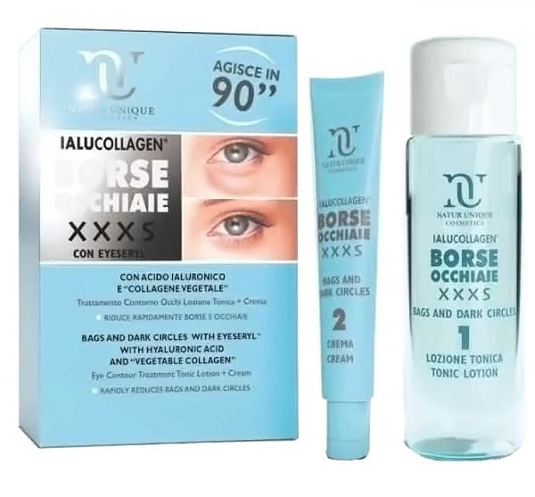 Natur Unique Ialucollagen Borse e Occhiaie Xxxs Tonico 10 ml + 30 ml