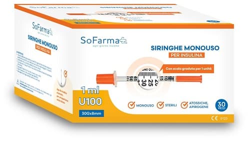 Siringa Insulina 1ml 30pz Sf+
