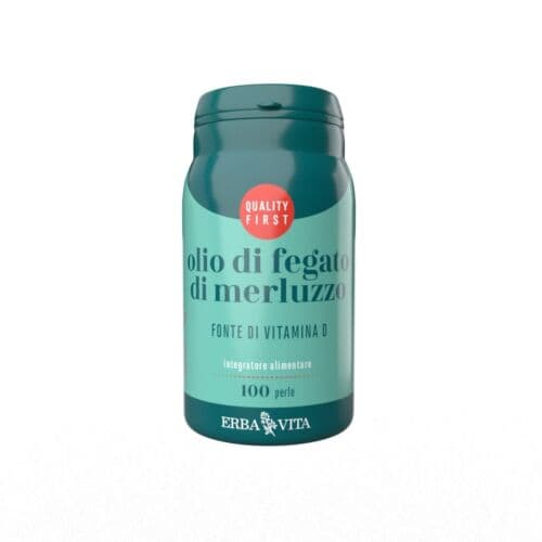 Erba Vita Olio Di Fegato Di Merluzzo Integratore Ossa 100 Perle