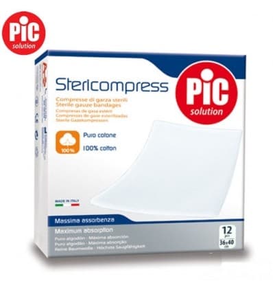 Pic Stericompress Compresse Di Garza Sterli 36x40cm 12 Pezzi
