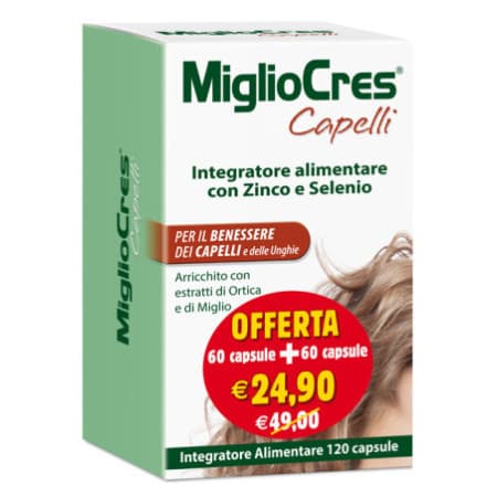 Migliocres PROMO Integratore Benessere Capelli E Unghie 60+60 Capsule