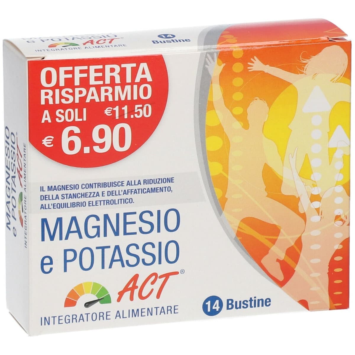 Magnesio Potassio ACT Integratore 14 Bustine