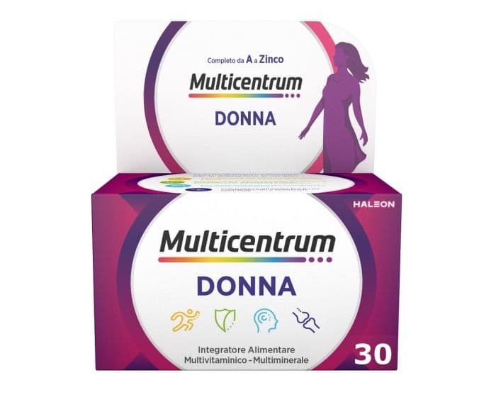 Multicentrum Donna Integratore Multivitaminico Multiminerale 30 Compresse