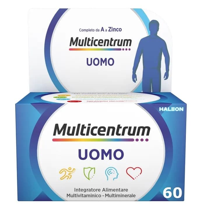 Multicentrum Uomo Integratore Multivitaminico Multiminerale 60 Compresse
