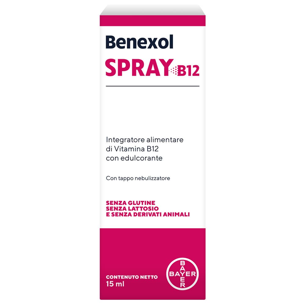 Benexol Spray Integratore Alimentare Vitamina B12 Alto Dosaggio Senza Glutine 15ml