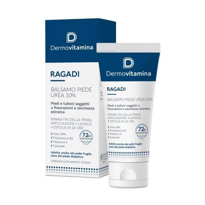 Dermovitamina Ragadi Balsamo Piedi Urea 10% Idratante per piedi e talloni secchi 75 ml