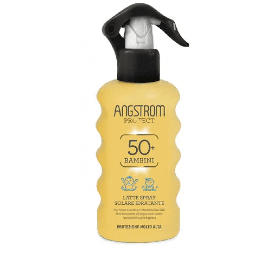 Angstrom Kids Latte Solare Spray Idratante SPF 50+ Protezione Bambini 175 ml