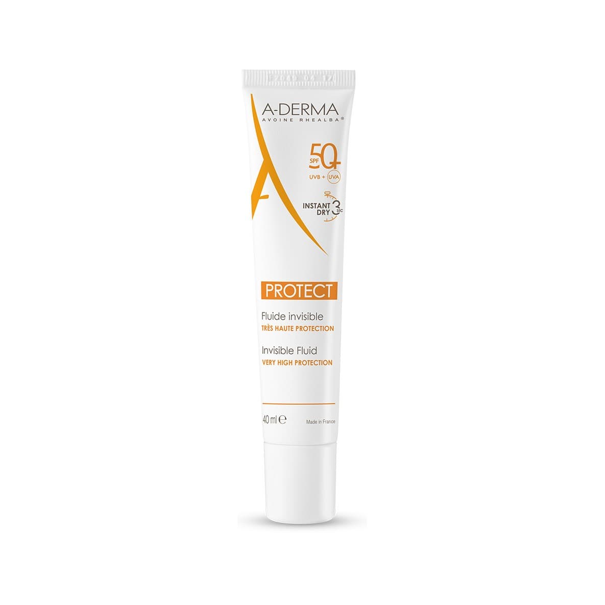 A-Derma Protect Fluido Invisibile SPF 50+ Protezione Viso 40 ml