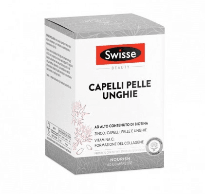 Swisse Capelli Pelle Unghie ad Alto Contenuto di Biotina 60 Compresse