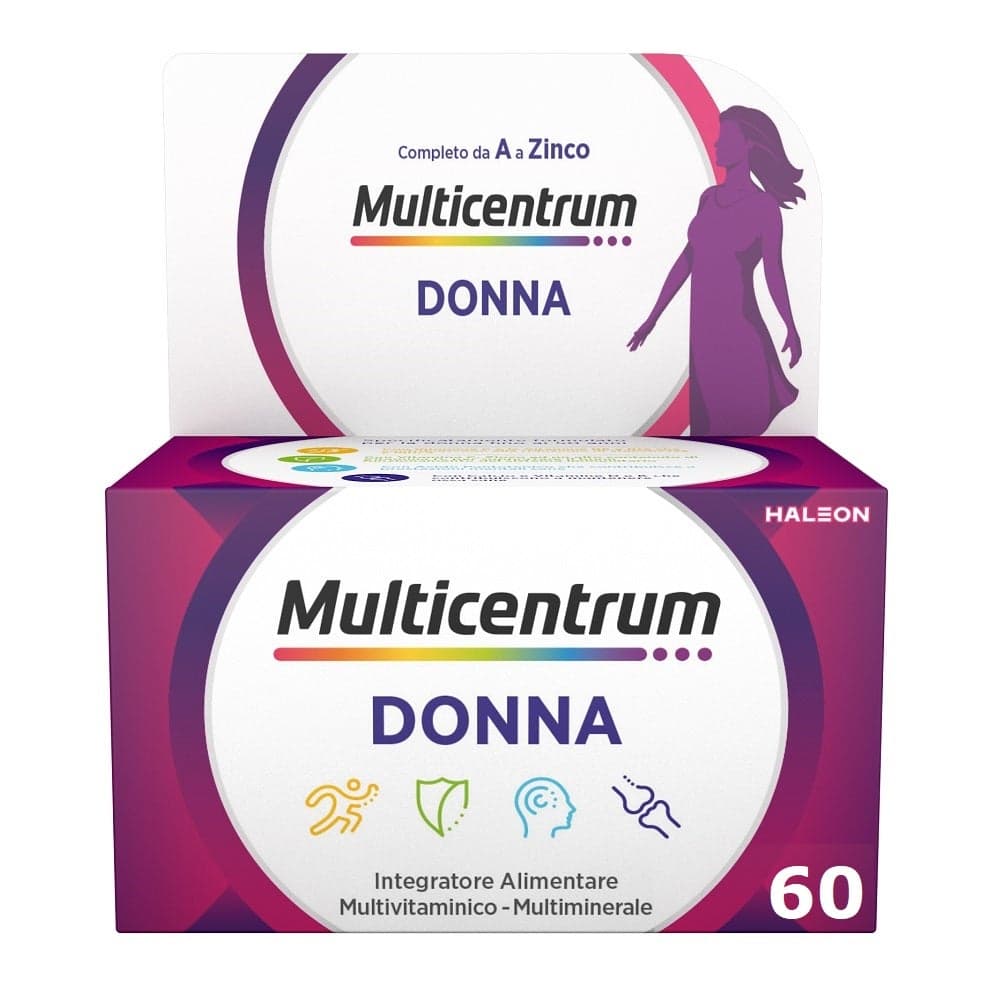 Multicentrum Donna Integratore Multivitaminico Multiminerale 60 Compresse
