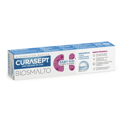 Curasept Biosmalto Dentifricio Baby Kid Fragola 50 Ml