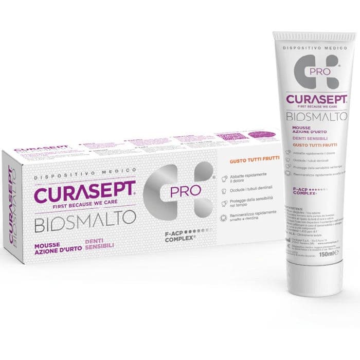 Curasept Biosmalto Denti Sensibili Mousse Azione D'urto Domiciliare 50 ml