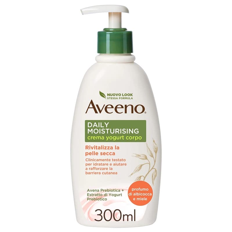 Aveeno Daily Moisturising Crema Corpo Allo Yogurt Miele e Albicocca 300ml