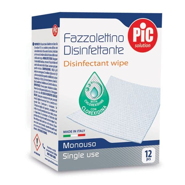 Pic Solution Fazzolettini Disinfettanti 12 pezzi