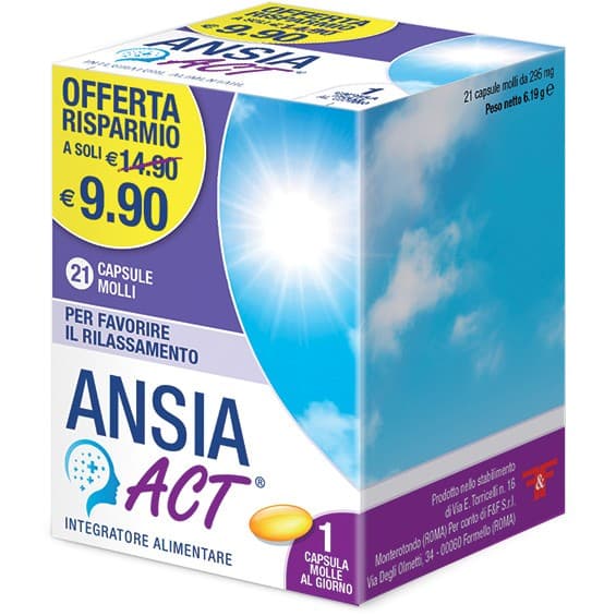 Ansia Act Integratore Tono Dell'Umore 21 Capsule