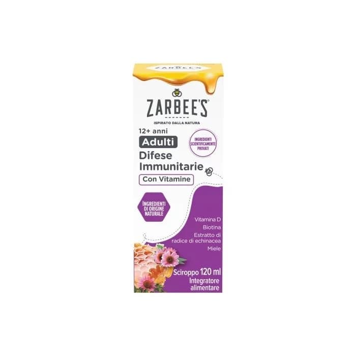 Zarbee's Adulti Sciroppo con Miele per Difese Immunitarie 120 ml