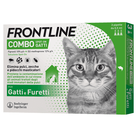 Frontline Combo Soluzione Spot-On Gatti 3 Pipette Monodose