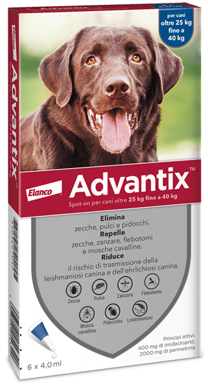 Advantix Spot-on antiparassitario per Cani 25-40 kg 6 Pipette