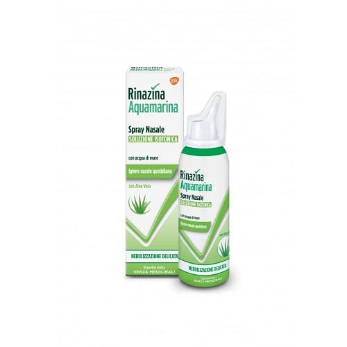 Rinazina Aquamarina Spray Nasale Isotonico con Aloe Vera 100 ml