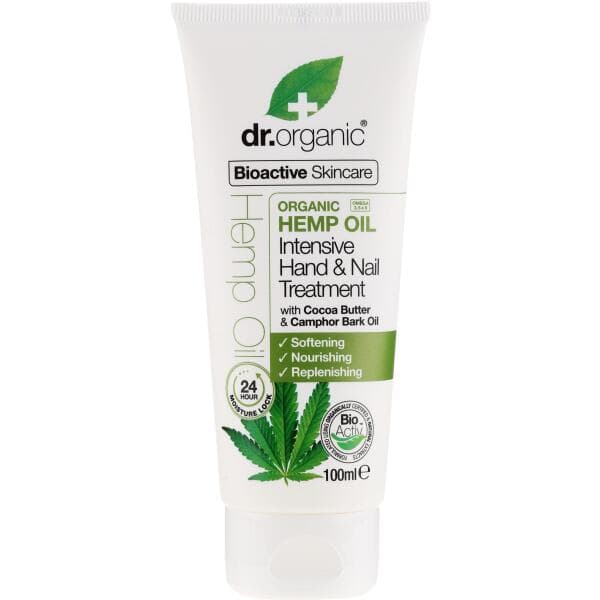 Dr Organic Hemp Oil Olio Di Canapa Hand Nail Treatment Crema Mani 100 Ml
