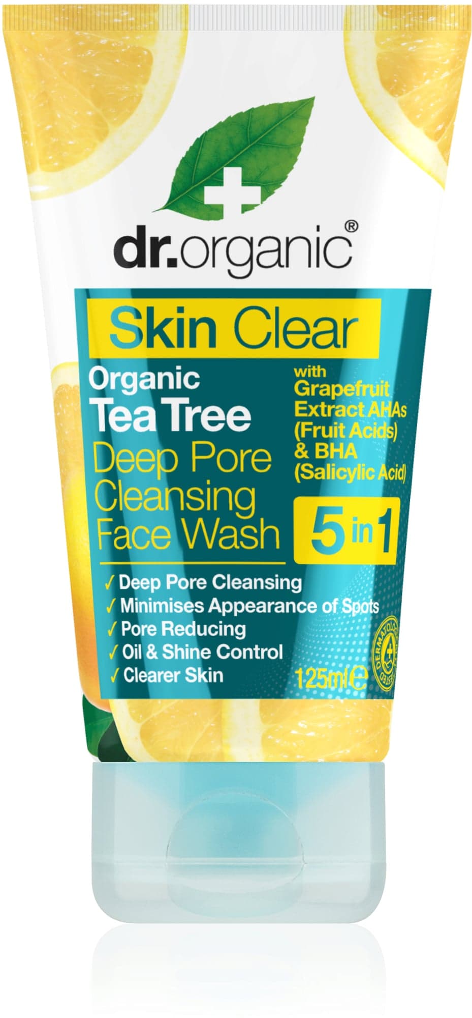 Dr. Organic SkinClear Face Wash Detergente Viso 125 ml