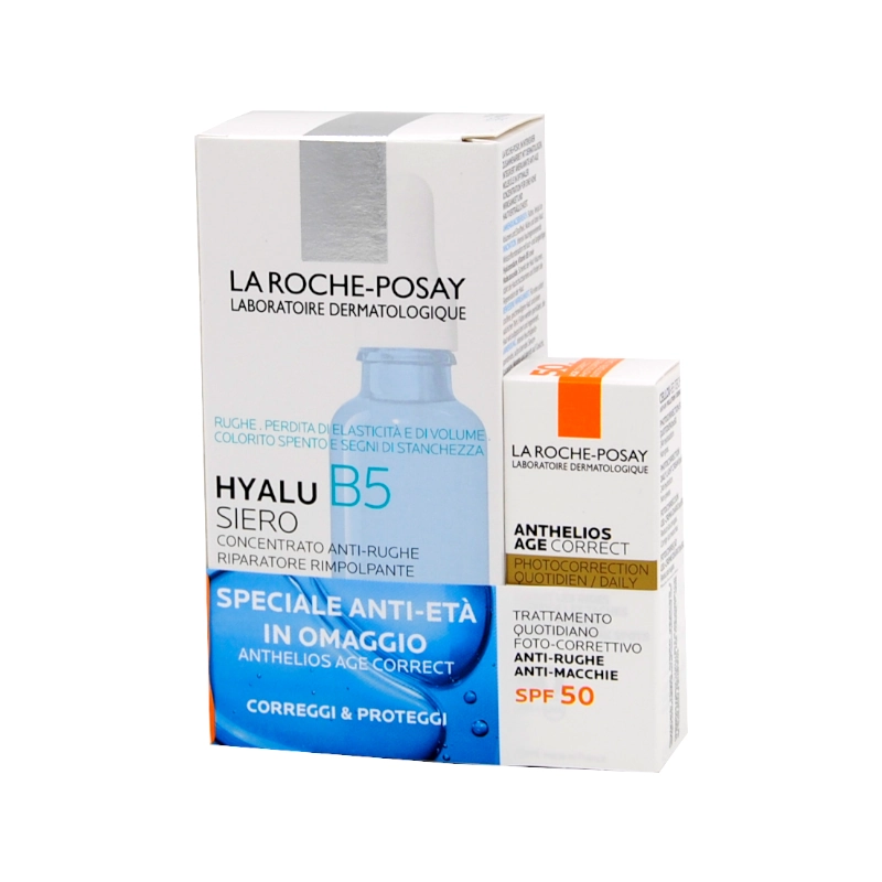 Hyalb5 serum 30 ml + anthelios age correct spf50 3 ml omaggio
