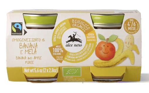 Baby food bio omogeneizzato banana/mela 2 x 80 g