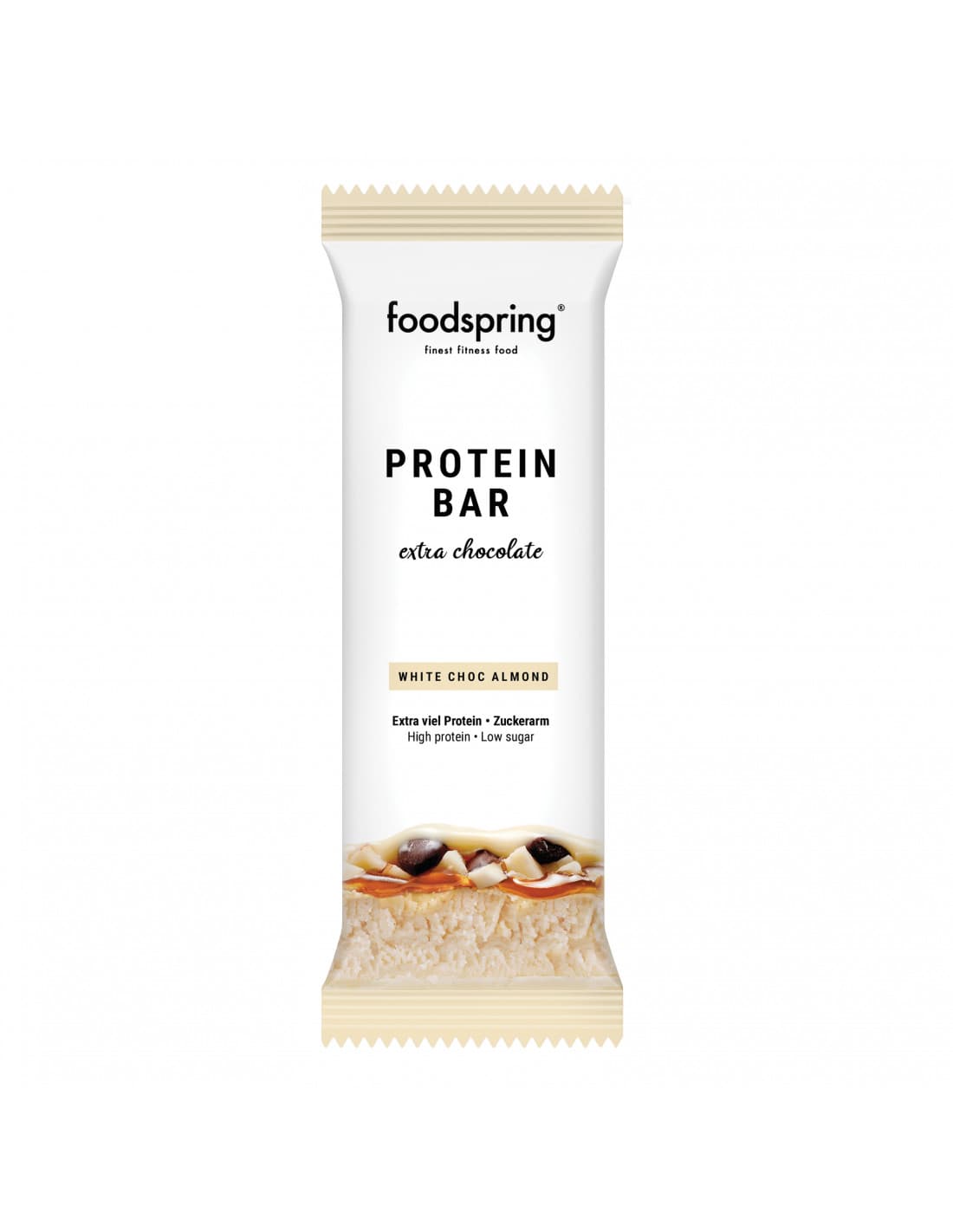 Foodspring Protein Bar Extra Cioccolato Bianco e Mandorle 65g