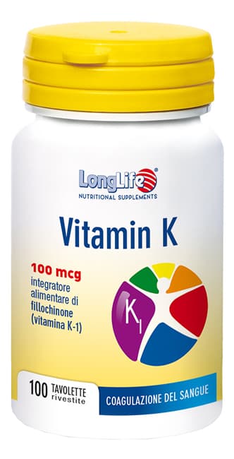 LongLife Vitamin K Integratore per Coagulazione ed Ossa