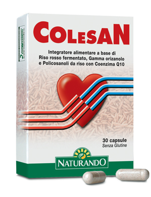 Naturando Colesan Integratore Alimentare Colesterolo, 30 Capsule