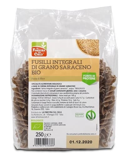 FUSILLI INTEGRALI DI GRANO SARACENO BIO 250 G