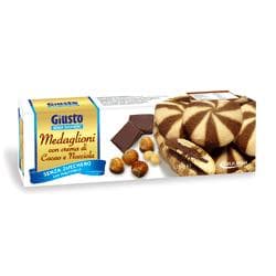 GIUSTO BISCOTTO SENZA ZUCCHERO MEDAGLIONI CACAO 175 G
