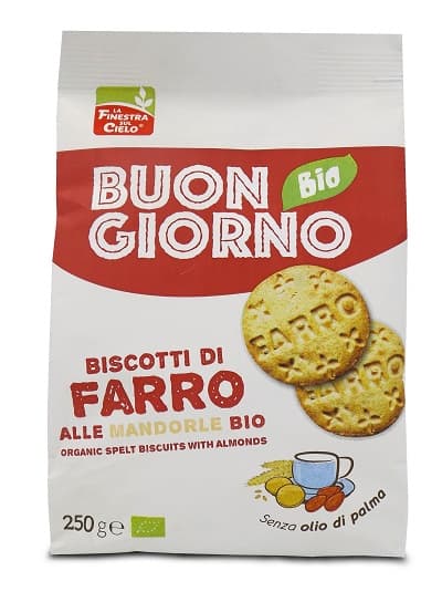 Fsc biscotti di farro alle mandorle bio con olio di girasolesenza olio di palma 250 g