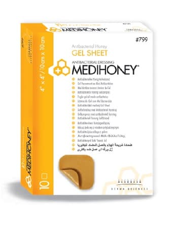 MEDIHONEY GEL SHEET DRESSING 10X10CM 10 PEZZI