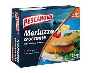 Pescanova merluzzo croccante panato surgelato 3 filetti 340 g
