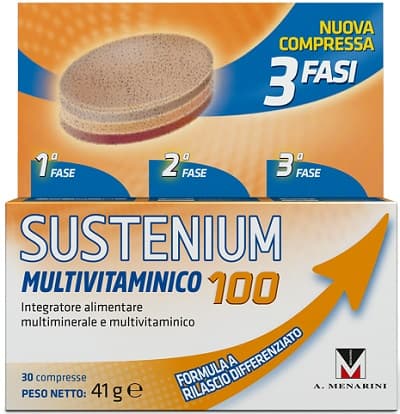 Sustenium multivitaminico 100% 30 compresse
