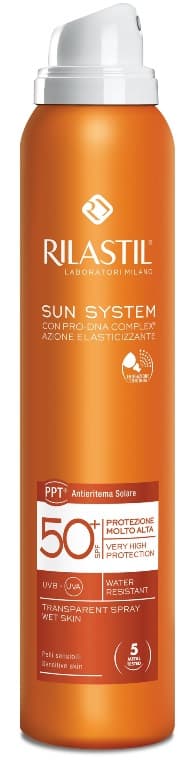 Rilastil sun system spf 50+ transparent spray formato pocket 75 ml