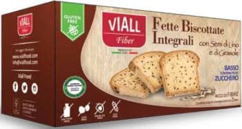 VIALL FIBER FETTE BISCOTTATE INTEGRALI CON SEMI DI LINO E GIRASOLE 200 G CONFEZIONI MONOPORZIONE