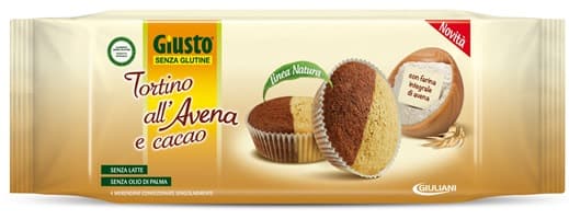 GIUSTO SENZA GLUTINE TORTINO AVENA E CACAO 180 G