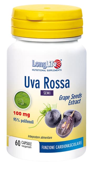 LONGLIFE UVA ROSSA SEMI 60 CAPSULE VEGETALI