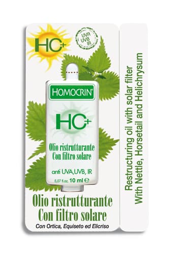 Specchiasol Homocrin HC+ Olio Ristrutturante Capelli con Filtro Solare 10 ml