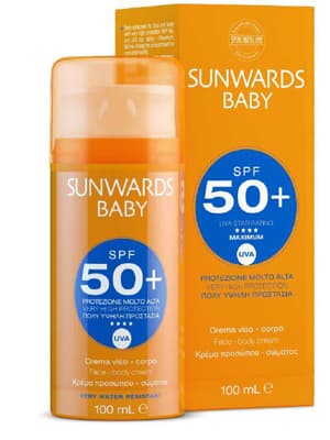 Sunwards baby face e body cream spf 50+ 100 ml
