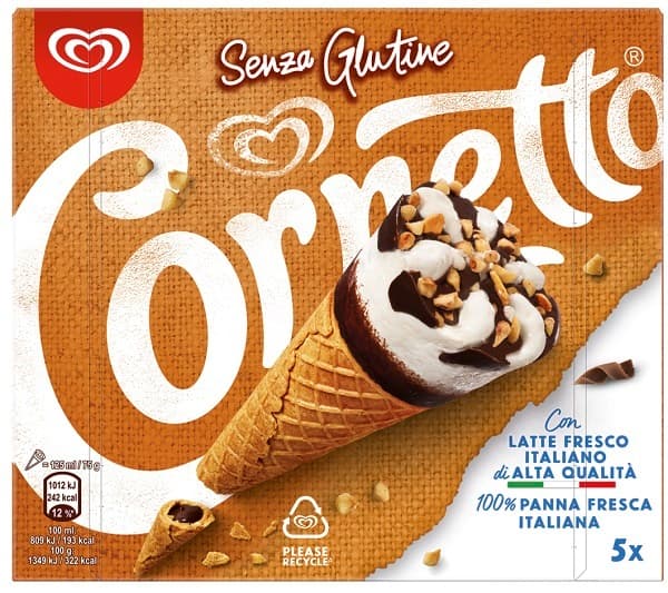 Algida cornetto senza glutine 5 x 75 g